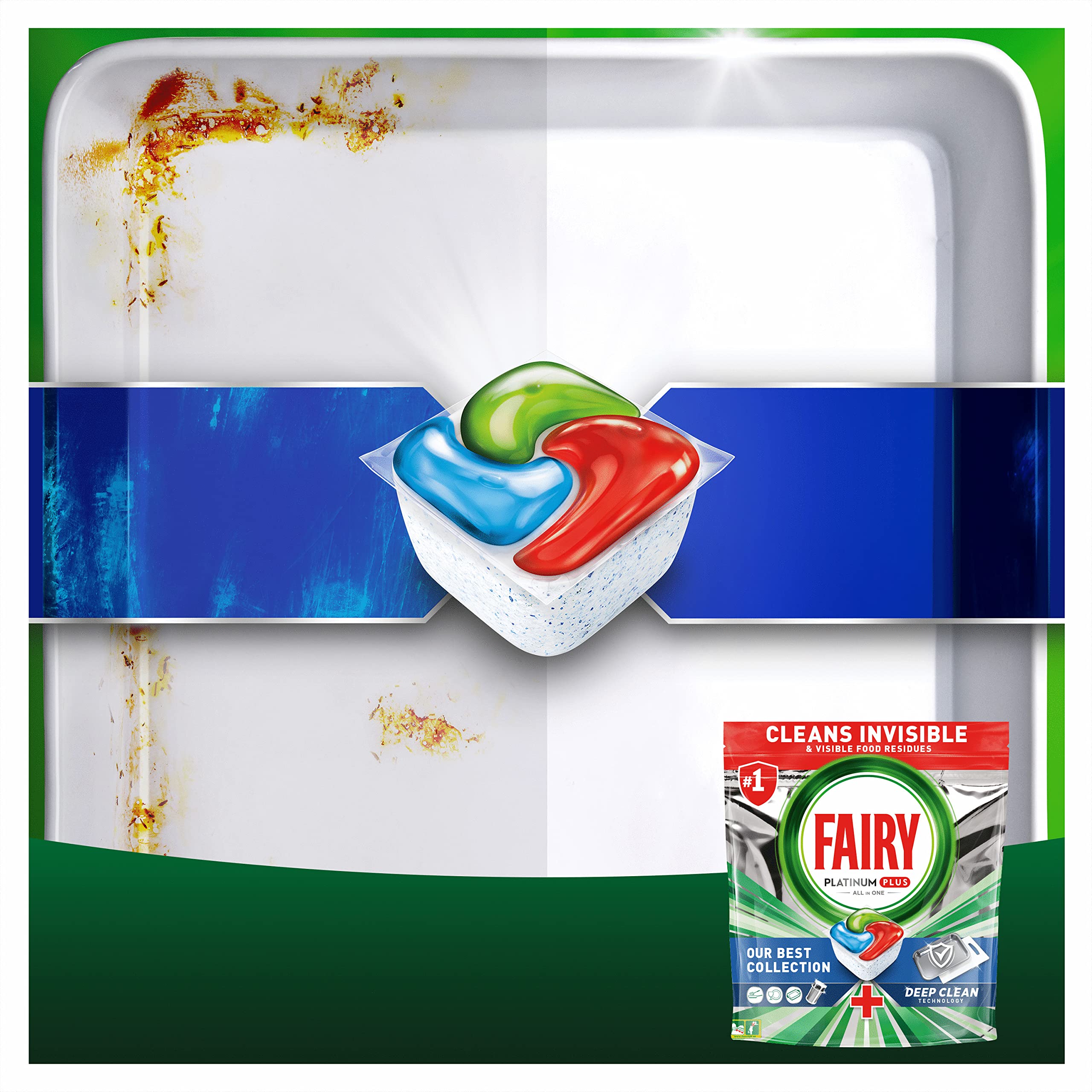 Fairy Platinum Plus Tutto In Uno Brezza Di Erbe Fresche, Capsule Per Lavastoviglie, 84 Capsule, La Migliore Pulizia Di Fairy Per Stoviglie Come Nuove, Rimuove L’Opacità E Previene Il Calcare