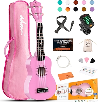ADM Pink Soprano Ukulele Kit for Beginners