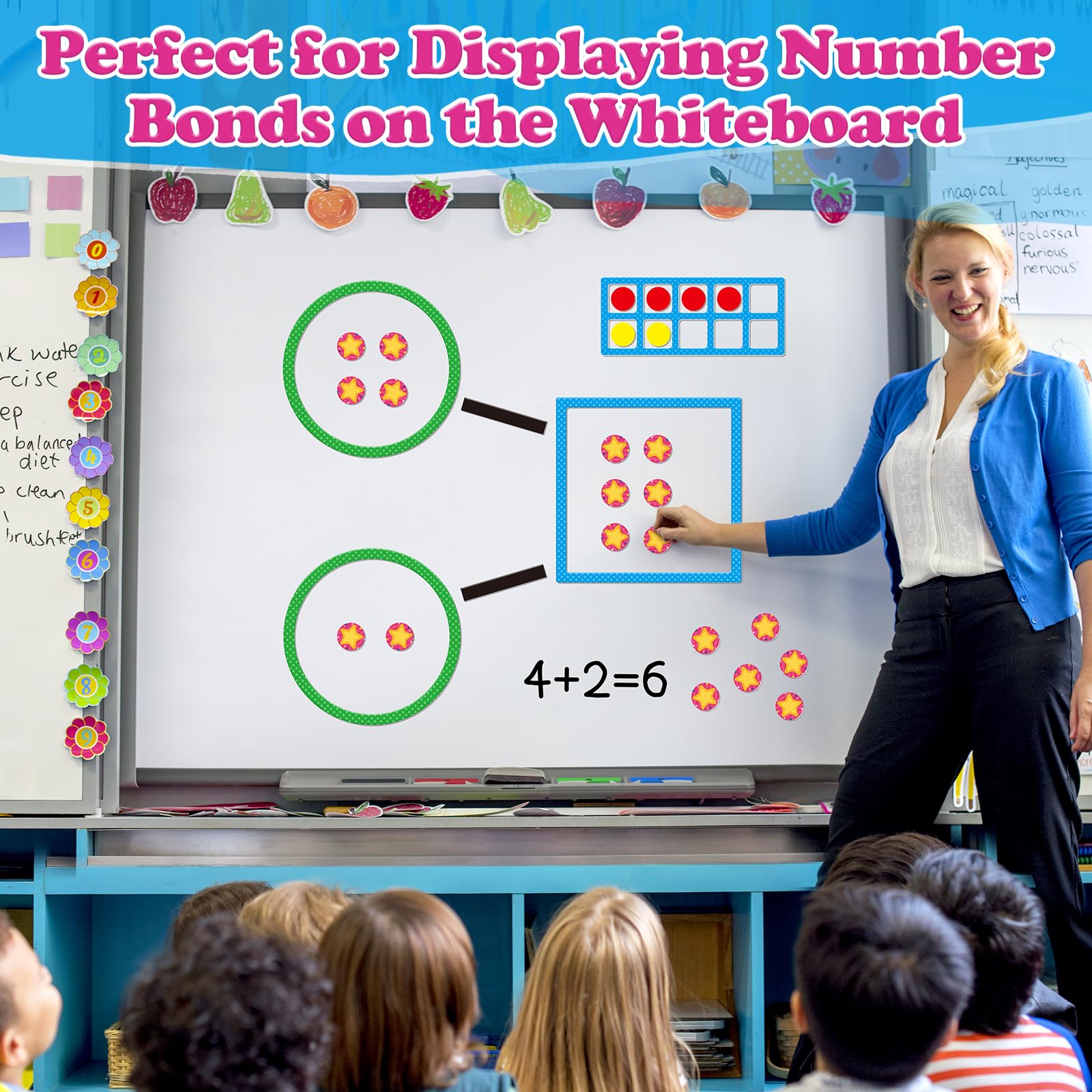 Torlam Magnetic Number Bonds & Ten Frame Set, Kindergarten, Preschool, 1st Grade Classroom Must Haves, Addition and Subtraction Kids Math Games for Whiteboard - Image 5