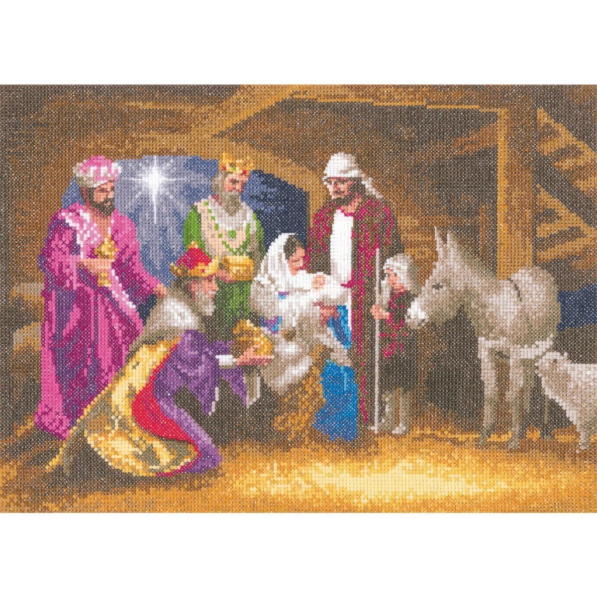 Heritage Crafts Zestaw do haftowania ściegu krzyżykowego Wzór Narodzenia Świętego-venweave