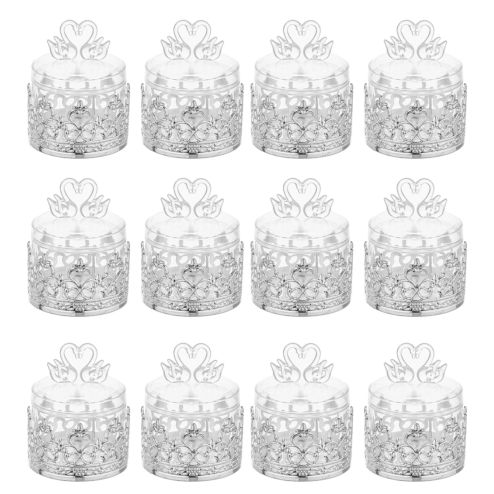 Jazuaiao Of 12 Decorative Candy Holder Delicate Sugar Container Practical Sweets or Jewelry Organizers Wedding Party Supplies Candy Organizers
