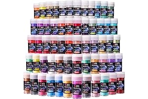 Mica Powder, 60 Colors Pearlescent Pigment Powder for Epoxy Resin, UV Resin
