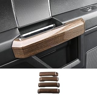 Hoolcar Inner Door Handle Cover ABS Trim Frame Decor for 2015-2020 Ford F150, Wood Grain, 4PCs