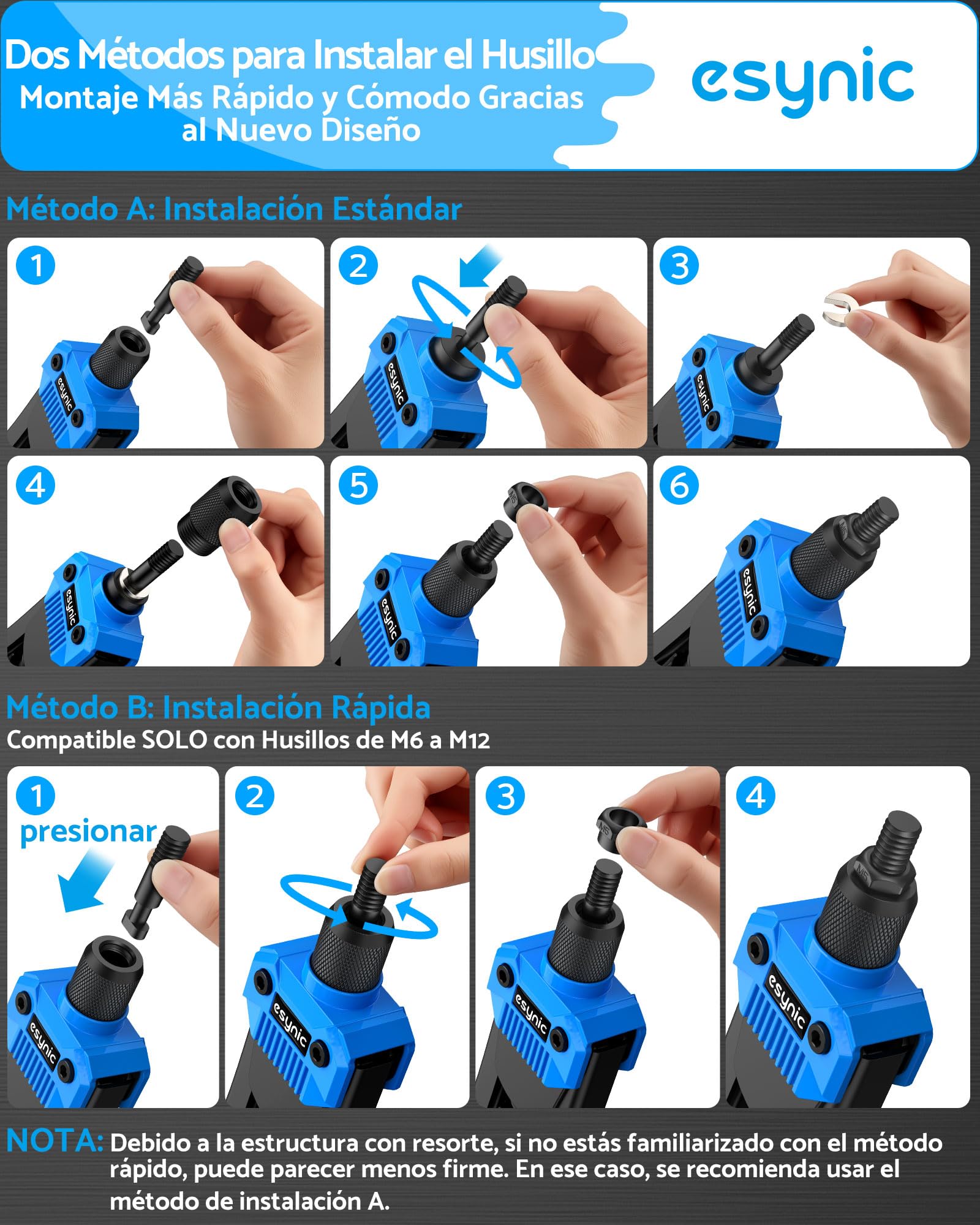 eSynic Remachadora de Tuercas 13 Pulgadas M3-M12 con 110 Tuercas Pistola Remachadora Manual Herramienta de Remache Roscas y Alicate de Tuerca Roscada Profesional para Metal Taller Coche y Bricolaje