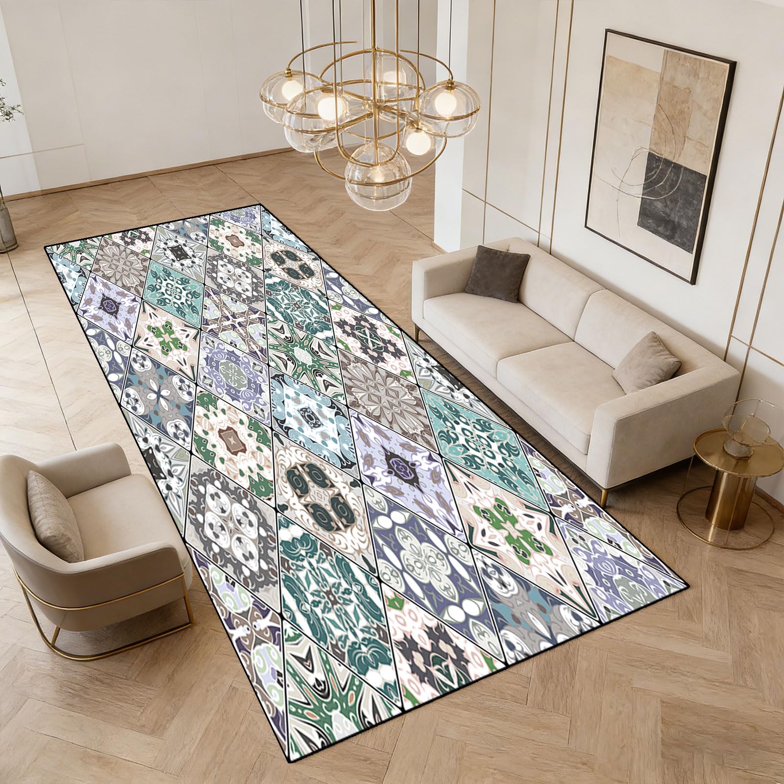 Alfombra pasillo larga antideslizante lavable 110x120 cm para evitar manchas y caídas