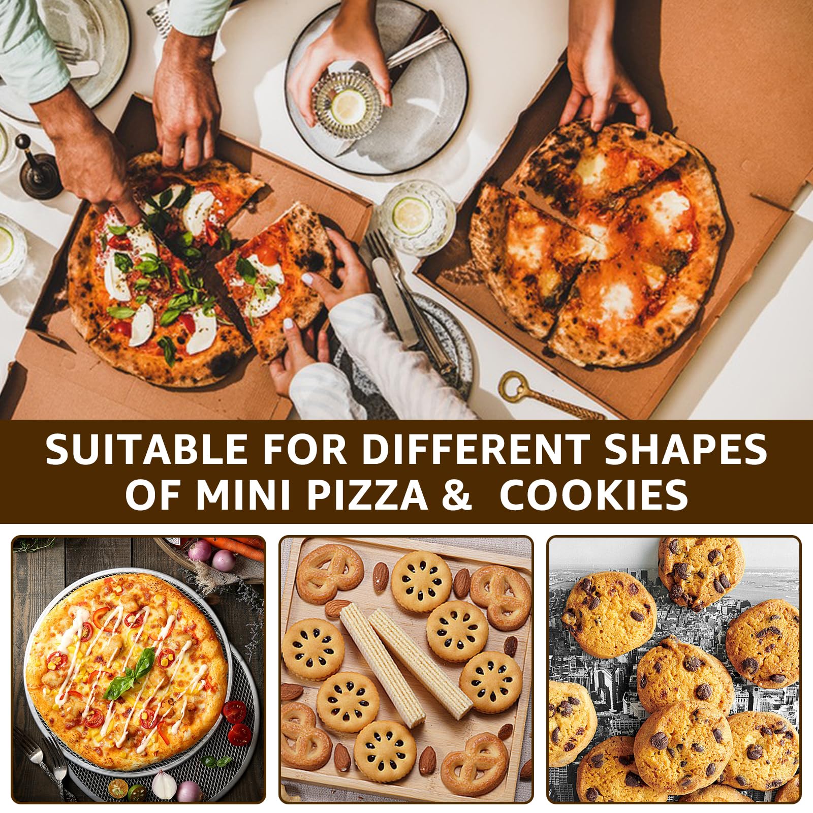 RHBLME Confezione da 30 scatole per pizza, 24 x 24 x 4,5 cm, scatole per pizza grandi, scatole per pizza quadrate portatili, scatole per pizza ondulate resistenti al grasso, mantengono fresca la pizza
