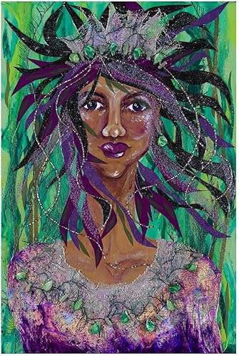 Susan M. Epperly"Queen Nolani" Original Mixed Media Acrylic Painting 24" x 36" x 3" on Canvas