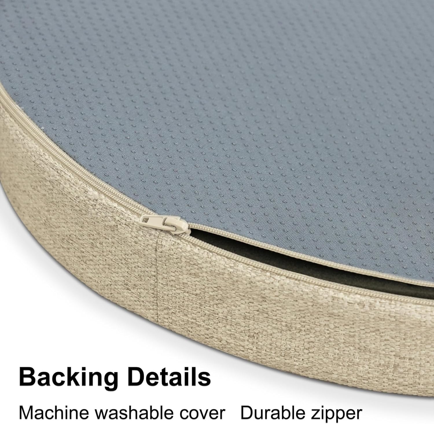 2/4/6er Set Sitzkissen Stuhl Waschbares Stuhlkissen mit Bindeband 40x40/45x45/50x50cm Rutschfestes Sitzpolster halbrund geeignet for Gartenstuhl, Esszimmerstuhl oder Bürostuhl(Khaki,4pcs:40x40x5cm)