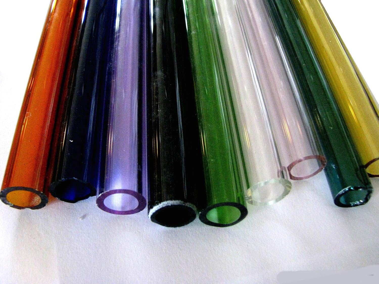 Devardi Glass Boro Tubing, COE 33, 10 Borosilicate 16mm Mixed Colors 12 Inch Tubes