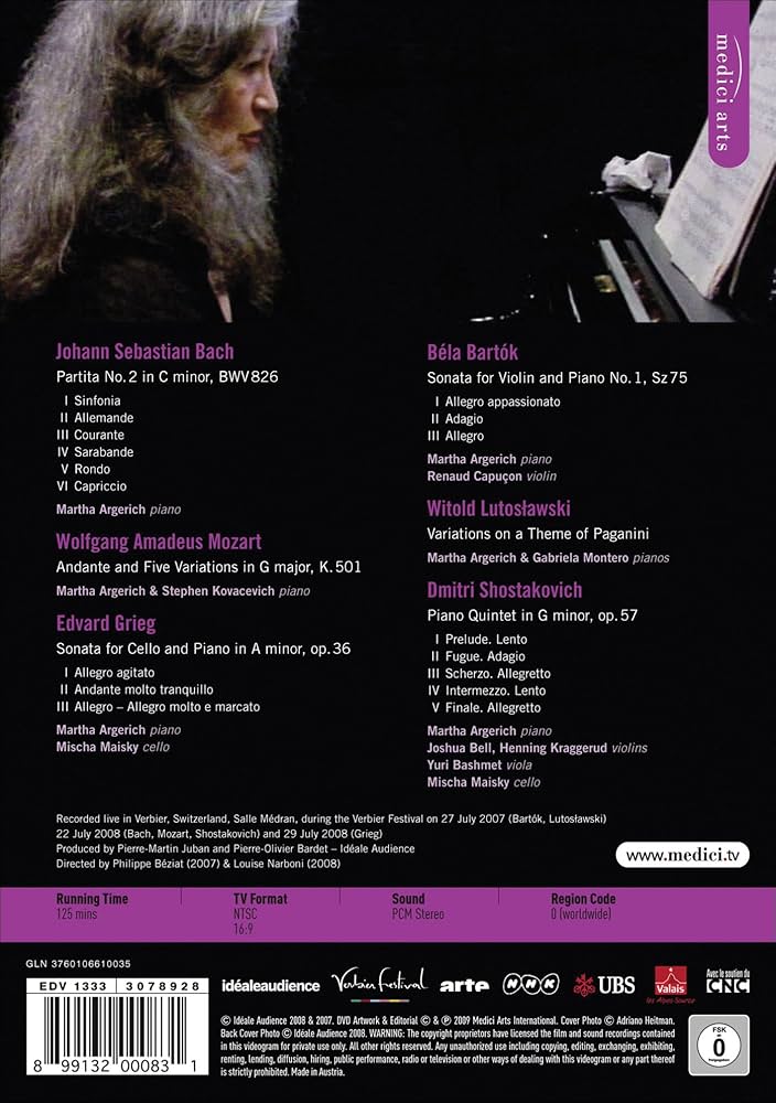 (未使用･未開封品)　Live at Verbier Festival: Martha Argerich 2007 [DVD] [Import] og8985z Amazon.co.jp: Live at Verbier Festival: Martha Argerich 2007
