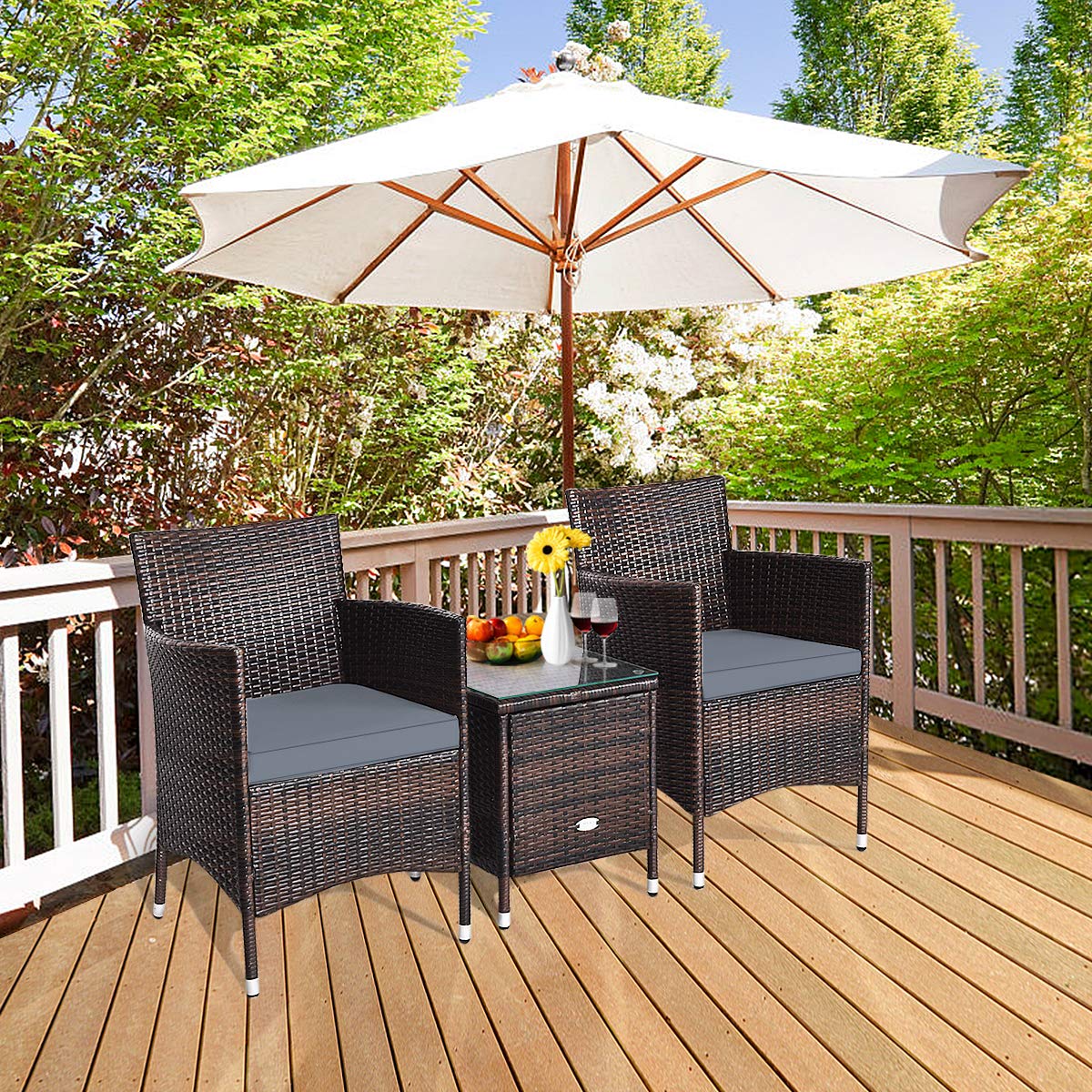 Umbrella Outdoor Small Dining Sets Small Patio Furniture Set With