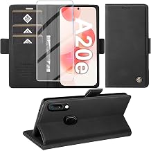 Giyer Mobile Phone Case for Samsung Galaxy A20e Case with Screen Protector Protective Case Galaxy A20e/A10e PU Leather Wallet Flip Case Stand Function Card Slot Flip Case for Samsung A20e Cover Black