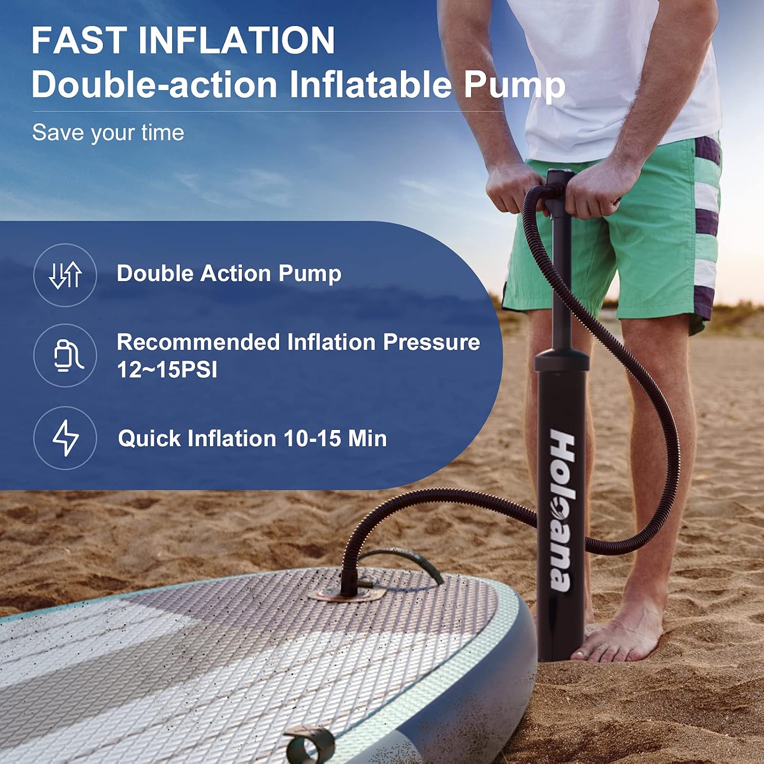 Stand Up Paddle Board Inflatable SUP 10'6"×31"×6" Ultra-Light Inflatable Paddle Boards, Non-Slip Deck Pad, with Backpack, Leash, Paddle and Hand Pump