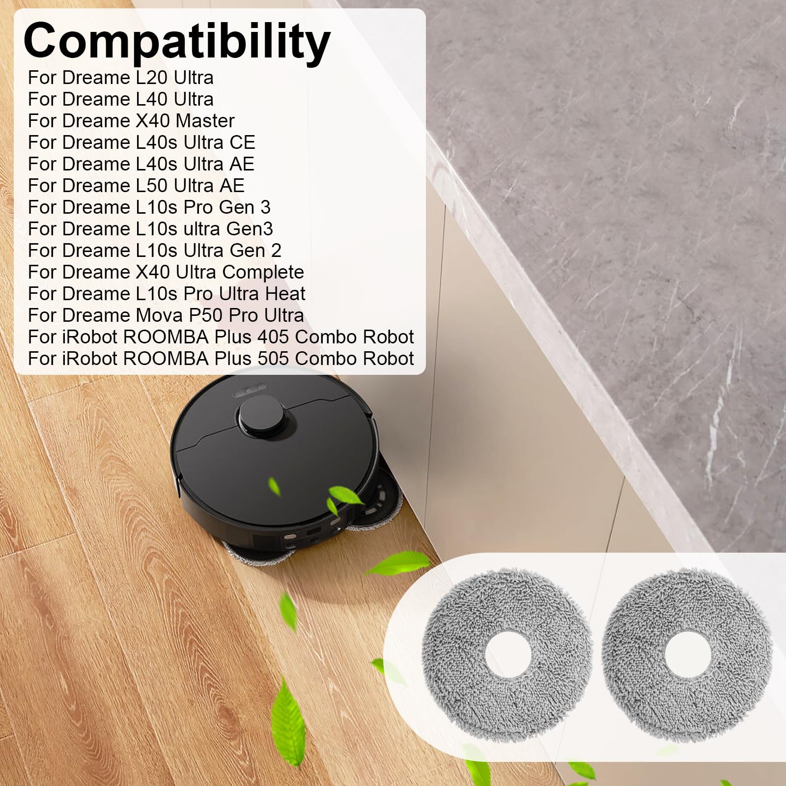 YUETTYY 4/10 PACK Reinigingspads, Mop Pad Vervanging Set Voor Roomba