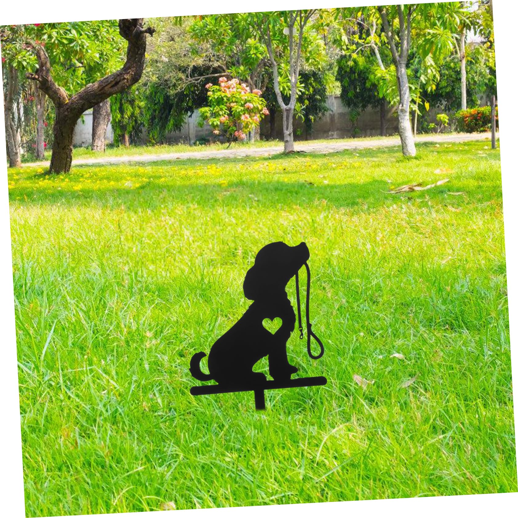 Decorazione Da Giardino Con Picchetto Per Cani Metallo Statuetta Artistica Per Esterni Ornamento Per Cortile e Recinzione Per Giardini e Spazi All Aperto
