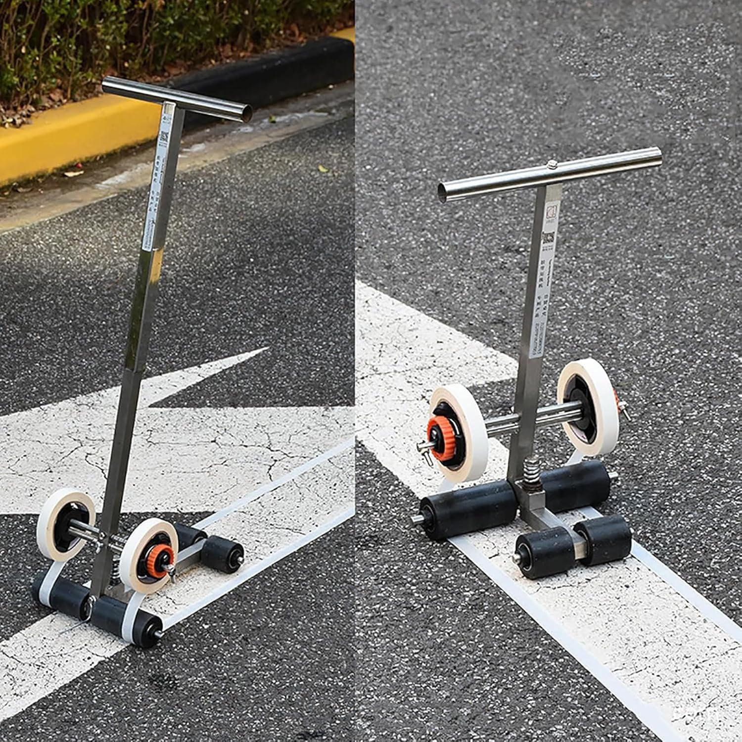 Máquina de marcado de línea para campos atléticos, herramienta de marcado manual de suelo para hormigón y asfalto, kit de marcado de cancha de baloncesto, herramienta de marcado de cinta de