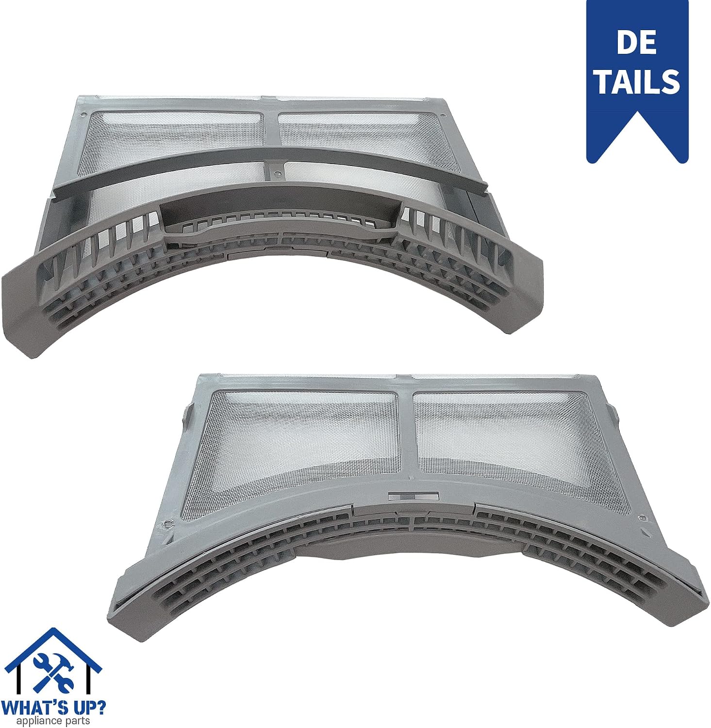 [ What'sUp ] DC61-02595A Dryers Lint Filter Case Compatible With Samsung Part Number: DC61-02595A (AP4578777) replaces 2069505, PS4206799.