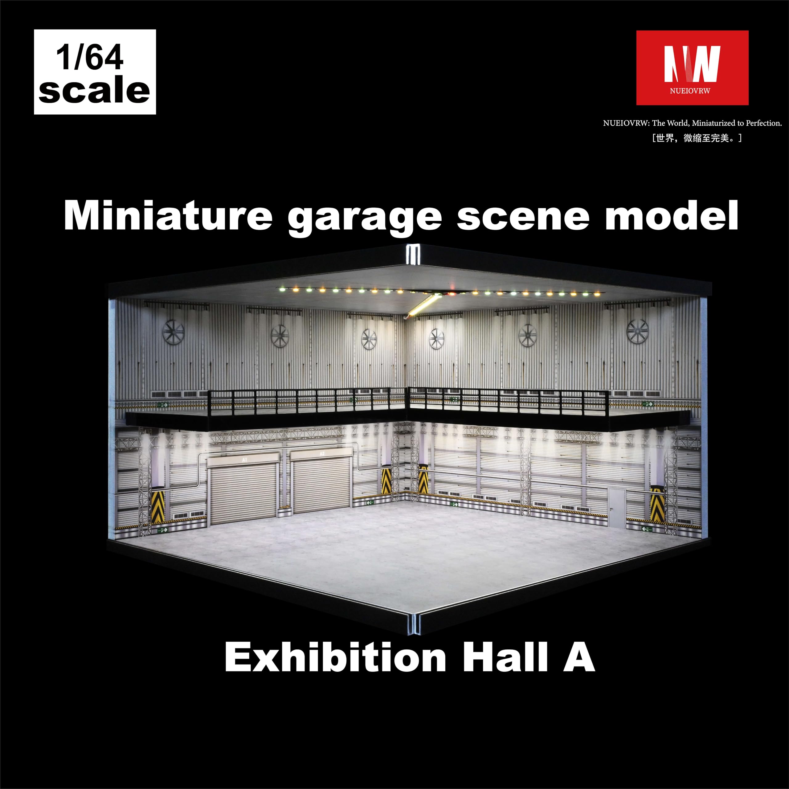 Amazon.co.jp: 1/64 ジオラマ カーガレージモデル LED照明 ダイ