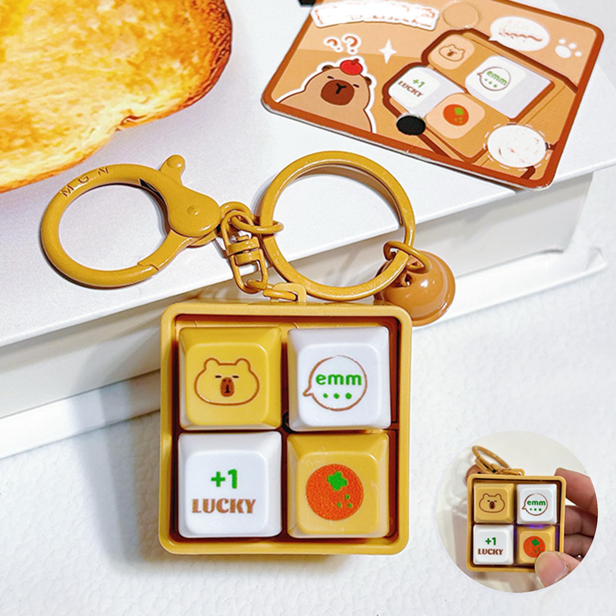 Teeteepor　BokBear　フレームカードキーチェーン チャーム Amazon.co.jp: SJWOW カピバラキーボードフィジェットトイ フィンガー