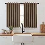 RYB HOME 100% Blackout Linen Textured Curtains 84 inches Long, Thermal Insulating Privacy Energy Saving for Bedroom Living Room Window Office Theater Dining Nursery, W 52 x L 84 in, Linen, 2 Panels