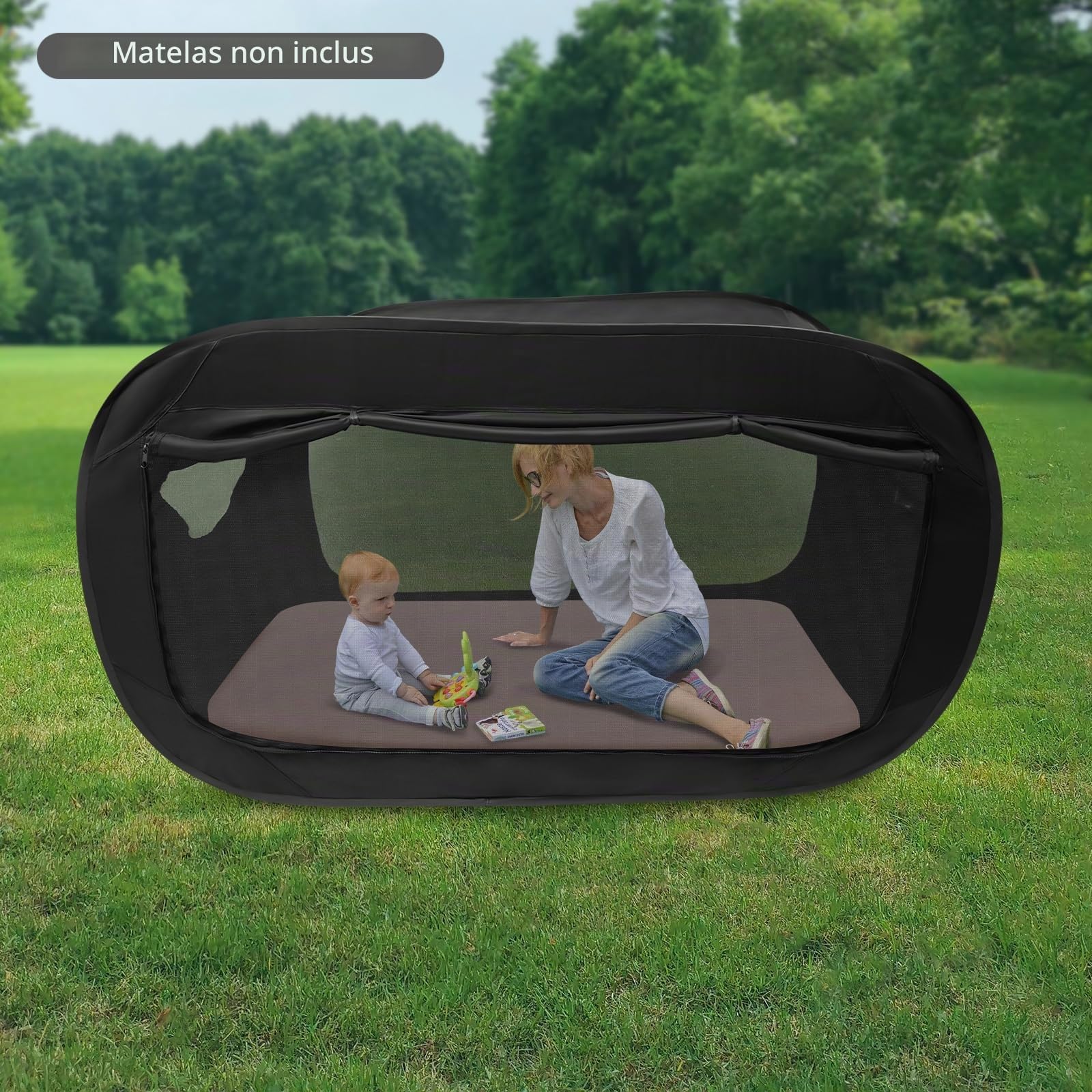 Tente de lit pop-up avec moustiquaire, portable, pliable, respirante, pour adultes et enfants