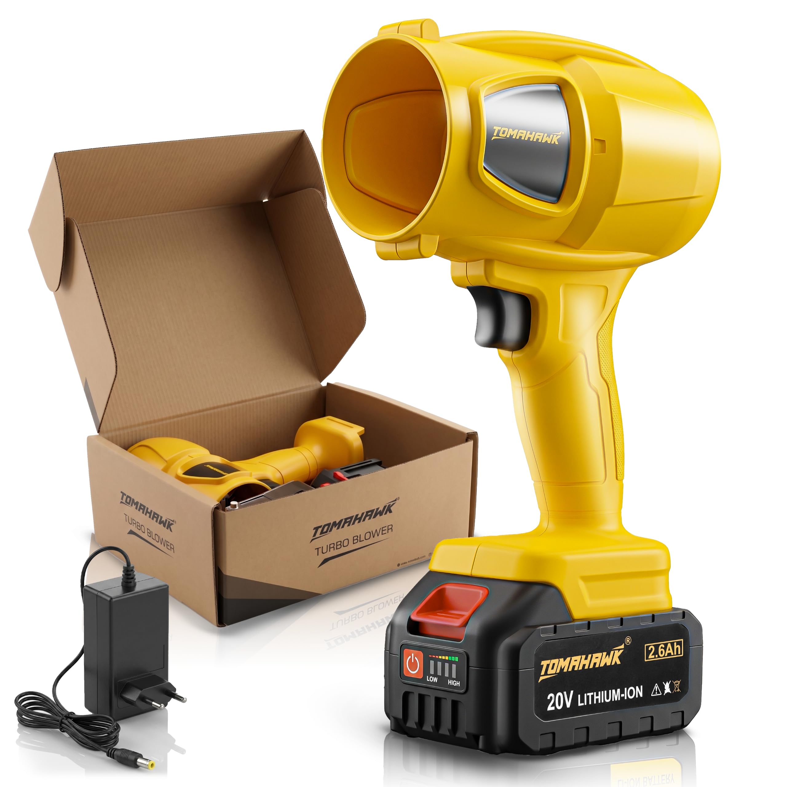 TOMAHAWK TUR-3801 Cordless Turbo Blower | 21V, 200km/hr Air Flow Speed