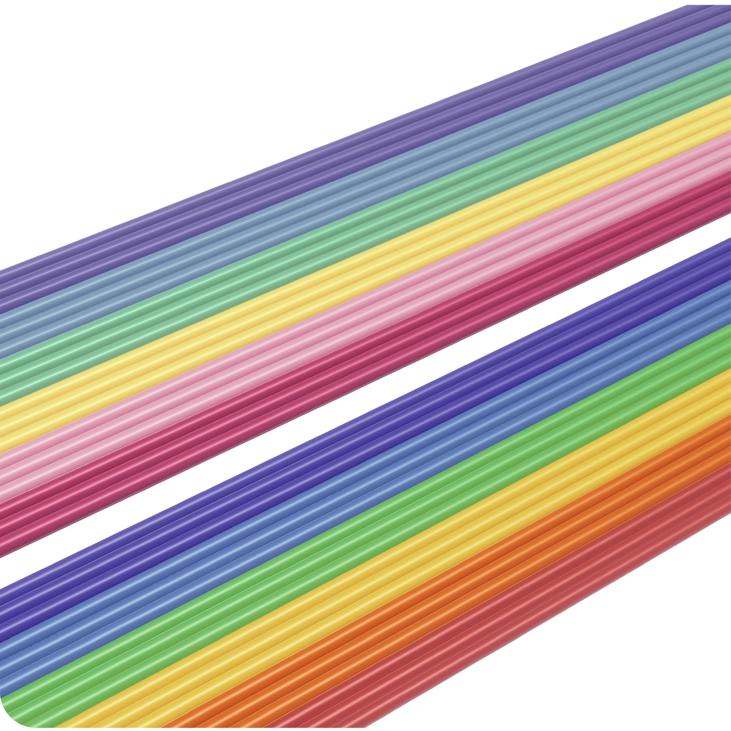 Smowo® Wachsstreifen Regenbogen & Pastell Set 200mm - Verzierwachs für Kerzen in verschiedenen Formen - Wachs für Taufe Kommunion Hochzeit