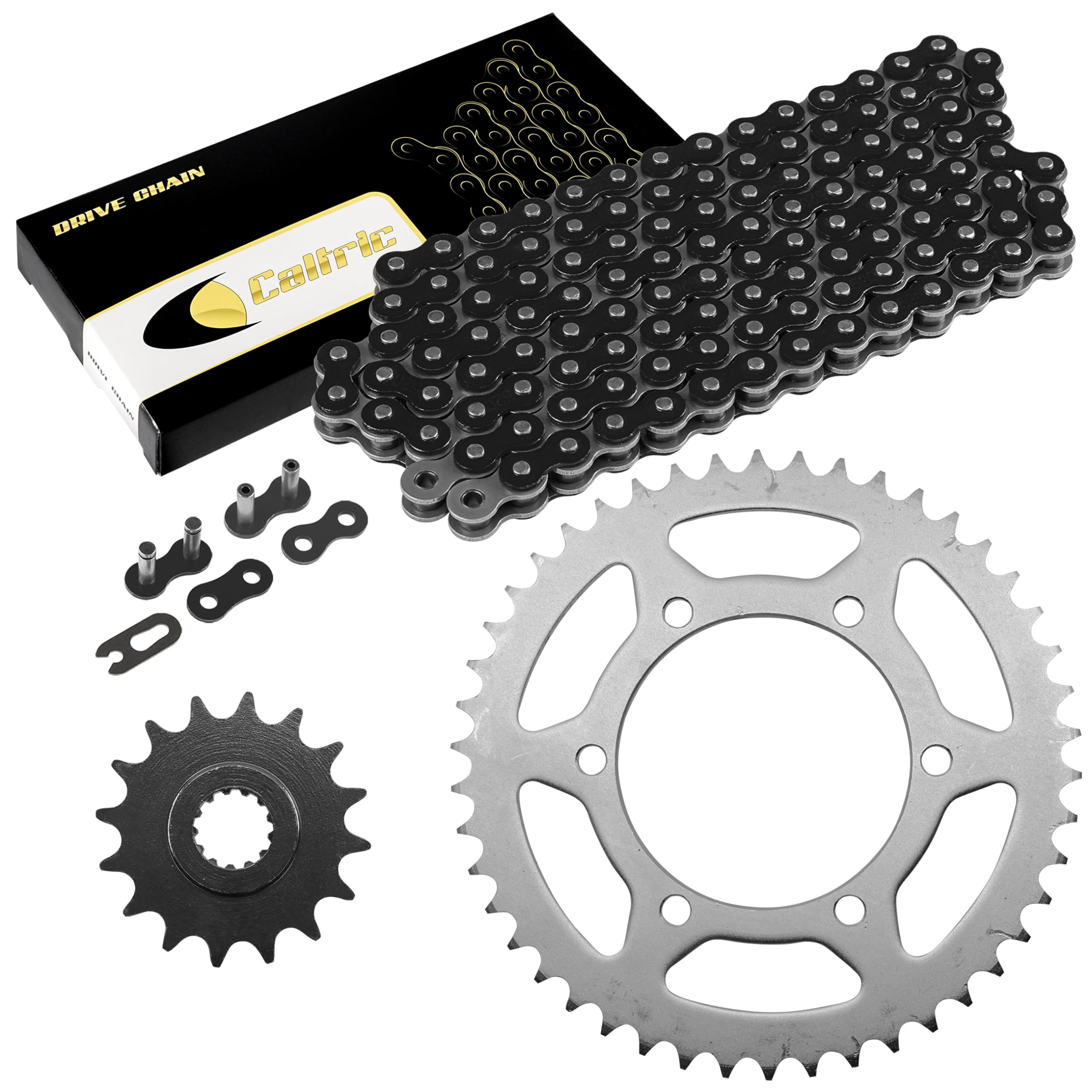 Amazon.com: Caltric Black Drive Chain And Sprocket Kit