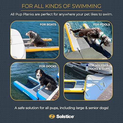 Miniatura 4 de SOLSTICE Tabla Flotante Hinchable para Perros, Rampa de Agua para Barcos y Muelles, Paso de Impulso, Capacidad de 220 lb - Plataforma Flotante para