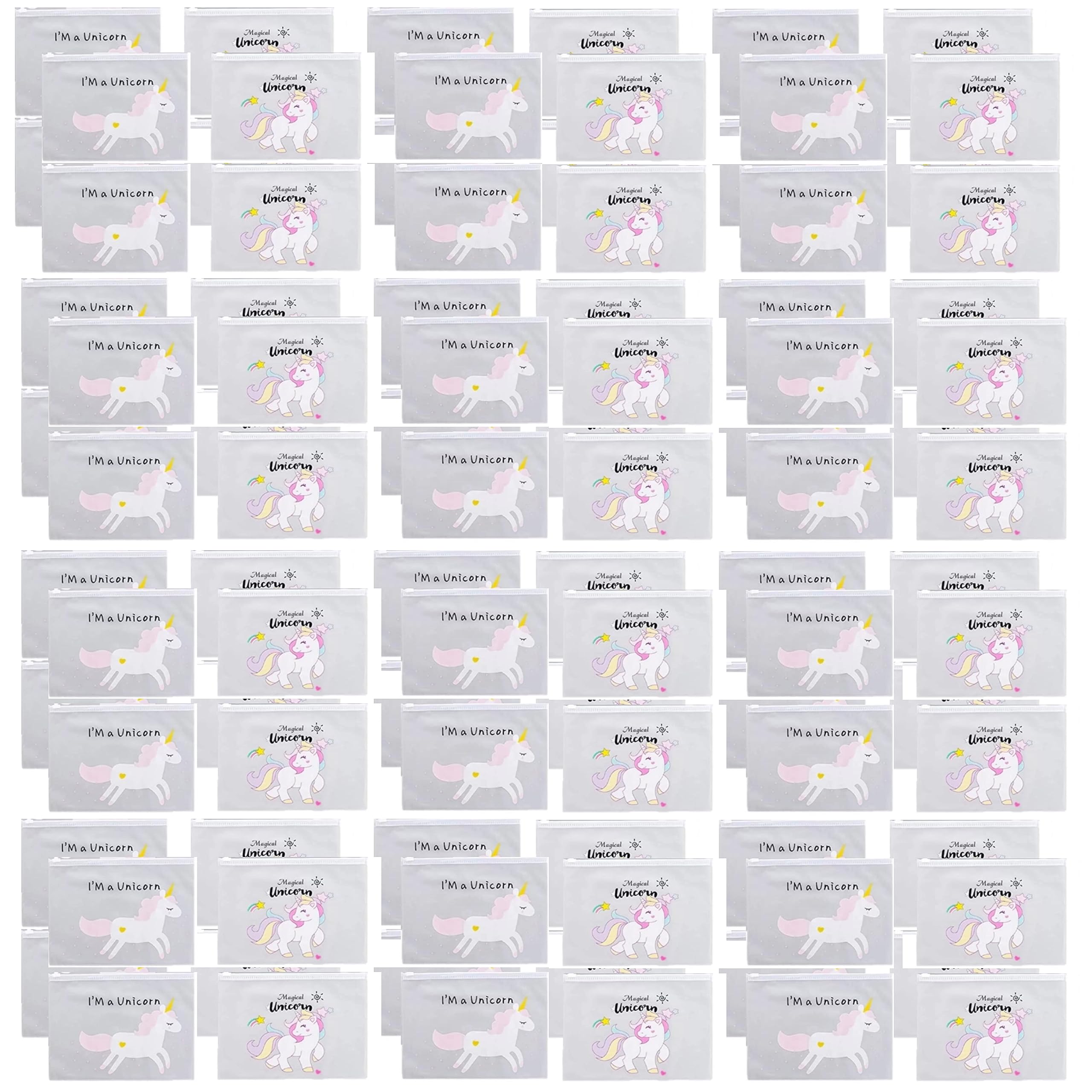 Kids Charm 3D Unicorn Pouch Transparent for Pen Pencil Sharpner School Girls | Multipurpose Pouch Return Gifts | Return Gifts in Bulk for Kids (Pack of 96, Multi Color) (B0CCLH9YXC) Amazon Price History, Amazon Price Tracker