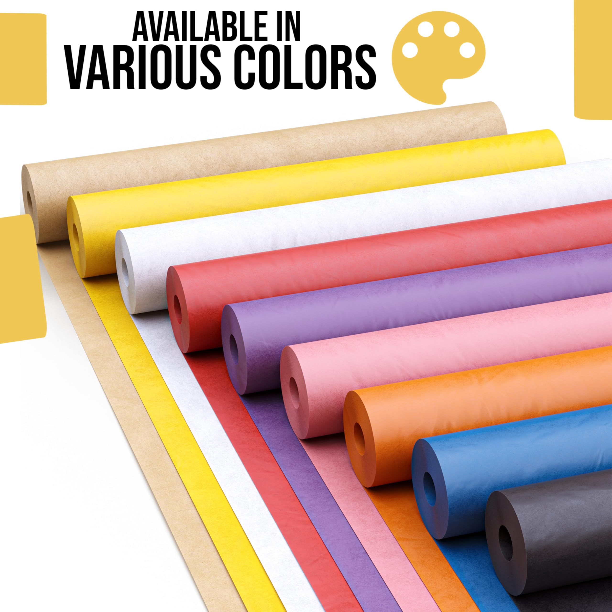 Natürliches Kraftpapier, 45,1 x 3,352,8 cm, braune Rolle, Geschenk- und Versandpapier, perfekt zum Basteln und Verpacken von Crown Display