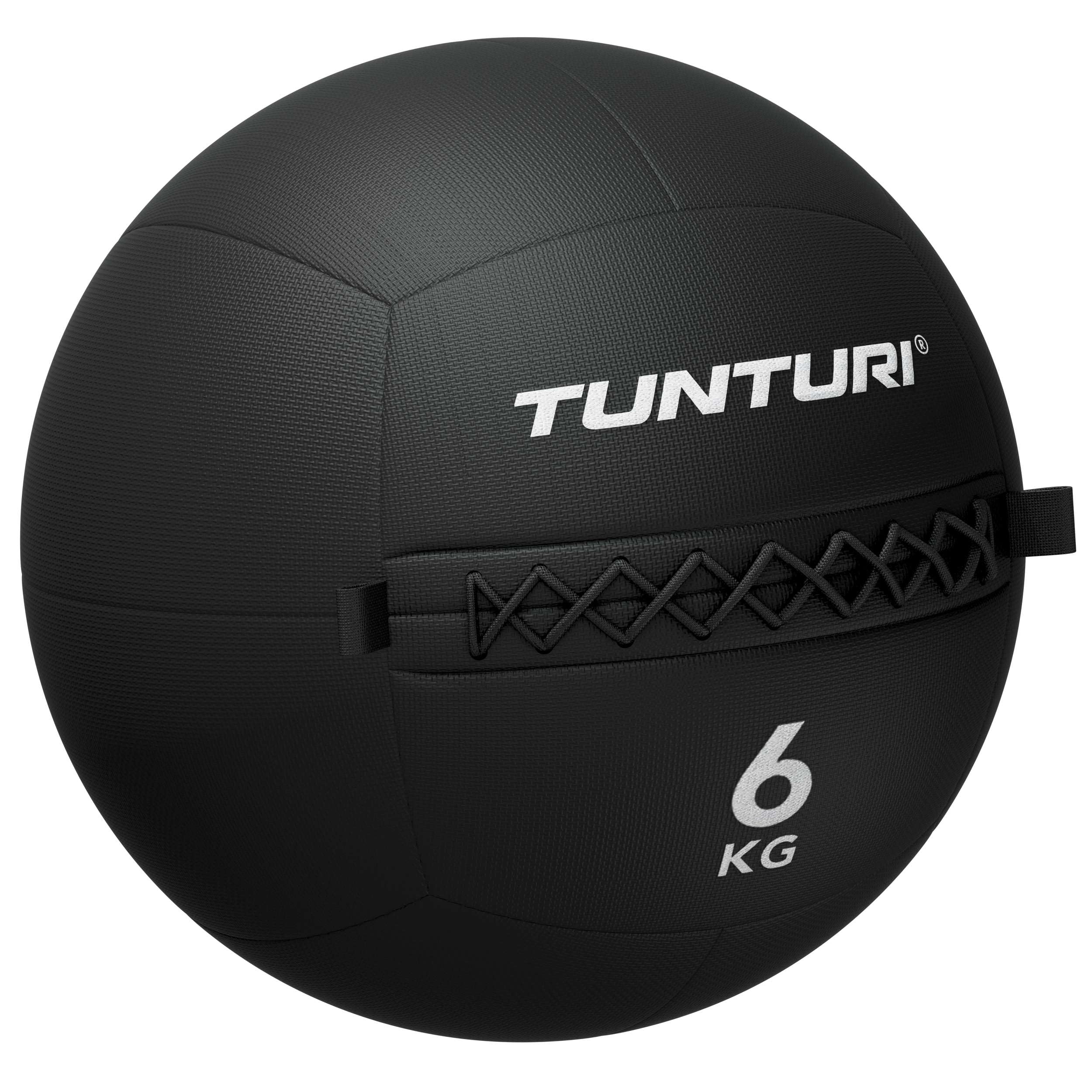 Tunturi Platinum Wall Ball – 4 kg – Schwarz – Inkl. kostenlose Fitness-App