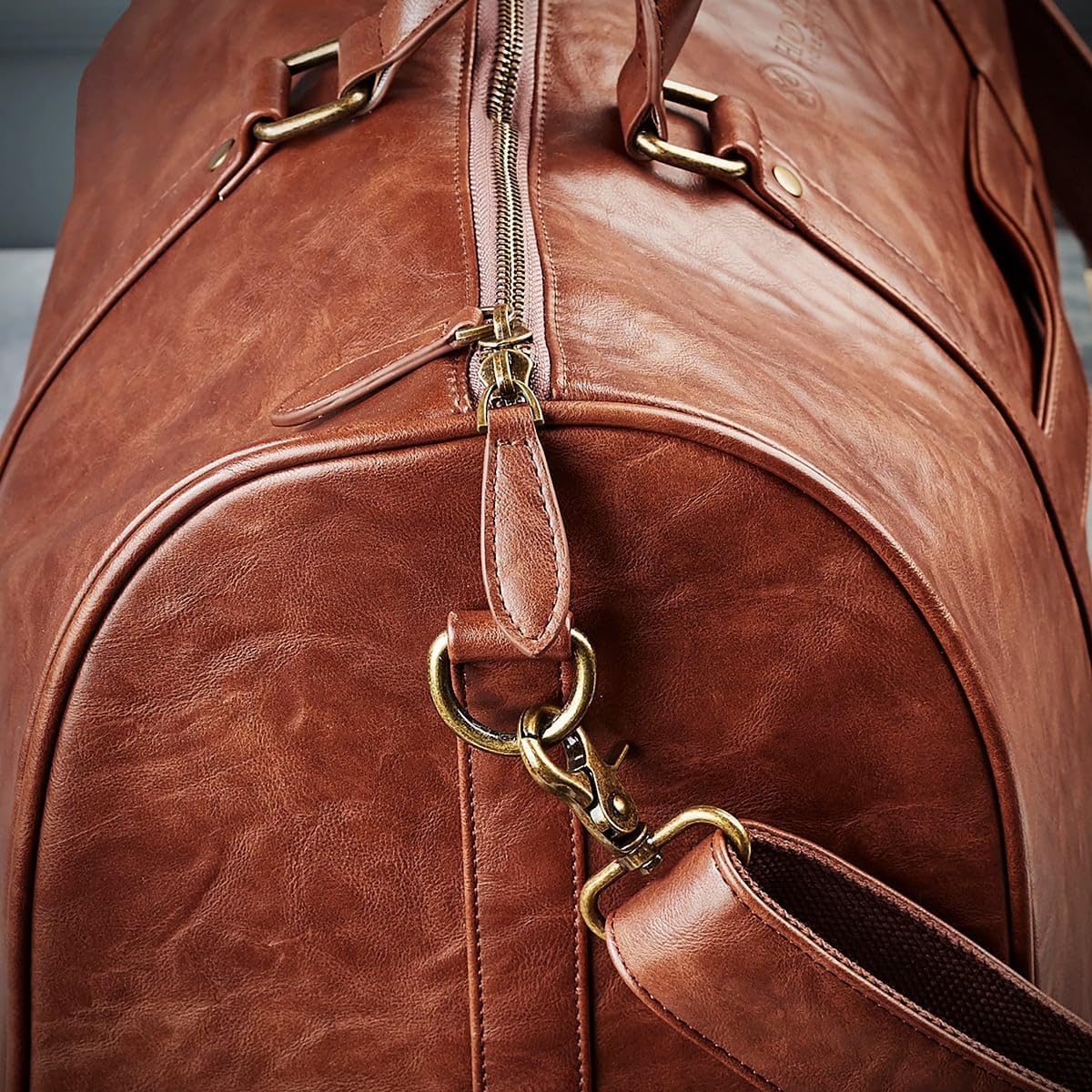 Embossed Travel Duffel Bag for Men - Weekender Bag with Monogram Options, Stylish and Durable Travel Bag for Overnight and Business Trips - Image 3