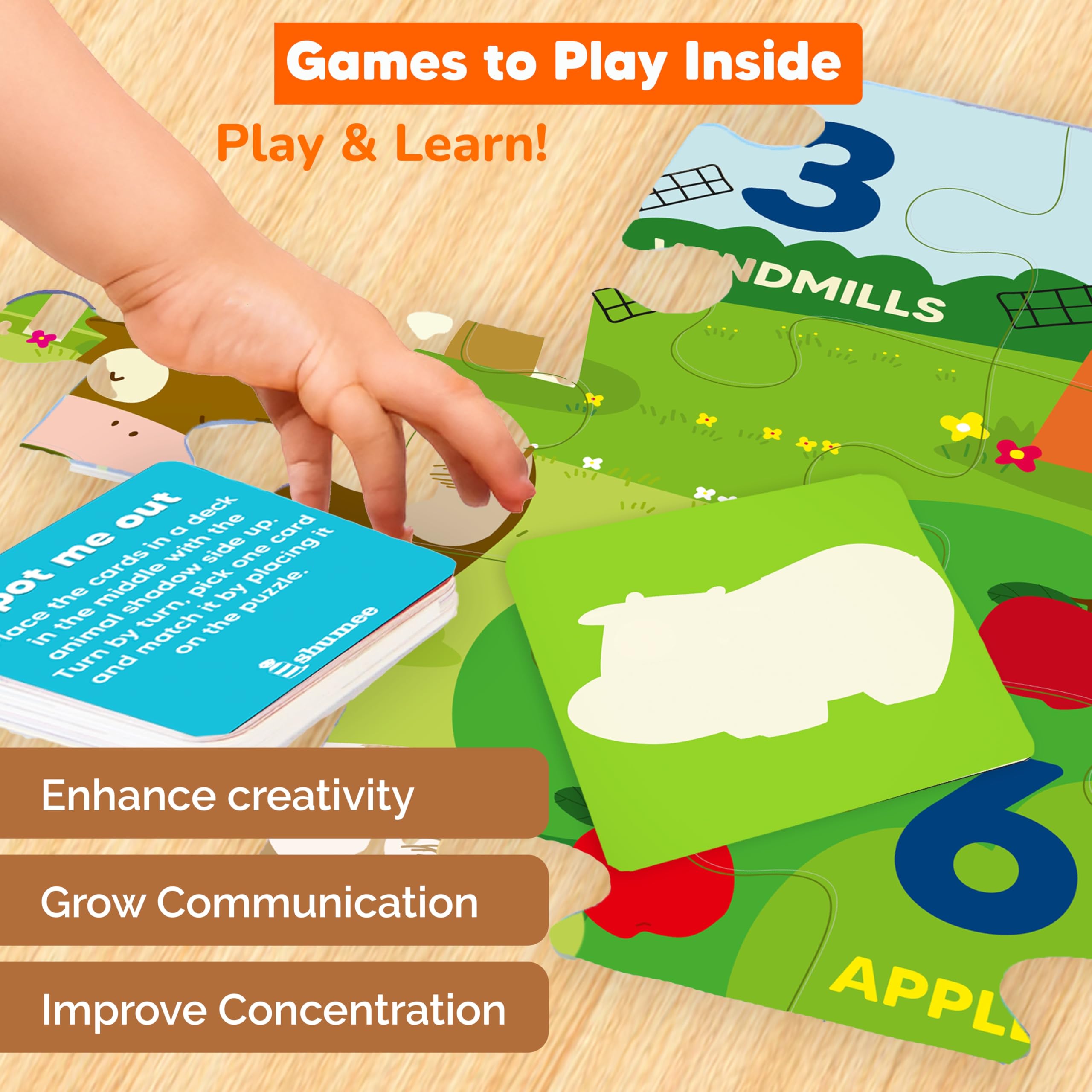 Shumee Educational Farm Floor Puzzle Mats |48 Piece Talent Puzzle Set — Amazon image 3
