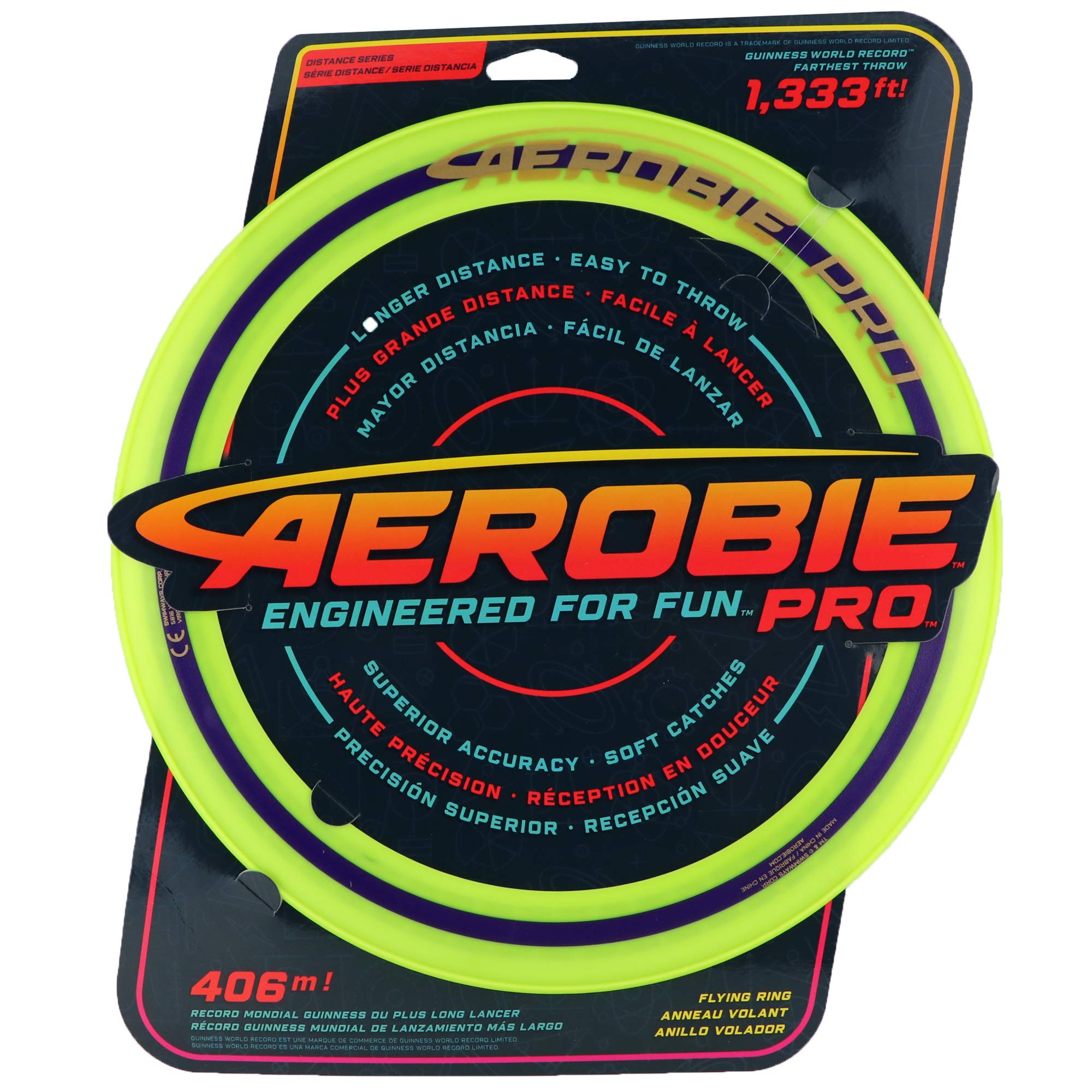 Aerobie Pro / Anello da Lancio / Volo Preciso / Giallo