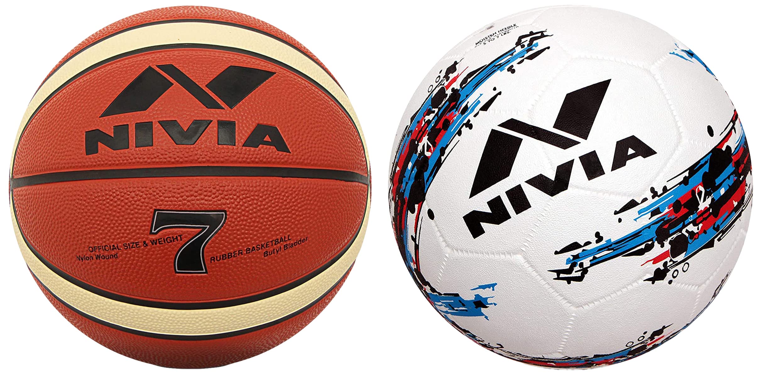 Nivia Engraver Basketball, Size : 7, Material : Rubber, Color: Multicolor Storm Football - Size 5 (White), Rubber (B0BB6KC455) Amazon Price History, Amazon Price Tracker