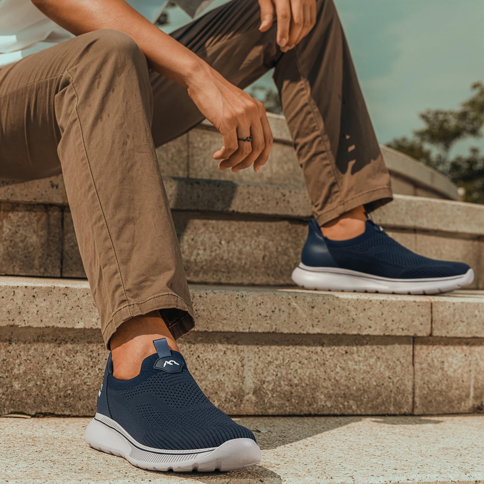 ODCKOI Slip on Baskets Hommes sans Lacets Chaussures de Sport Respirantes Chaussures de Course Confortables Chaussures de Gymnastique Légères Chaussures de Jogging Outdoor