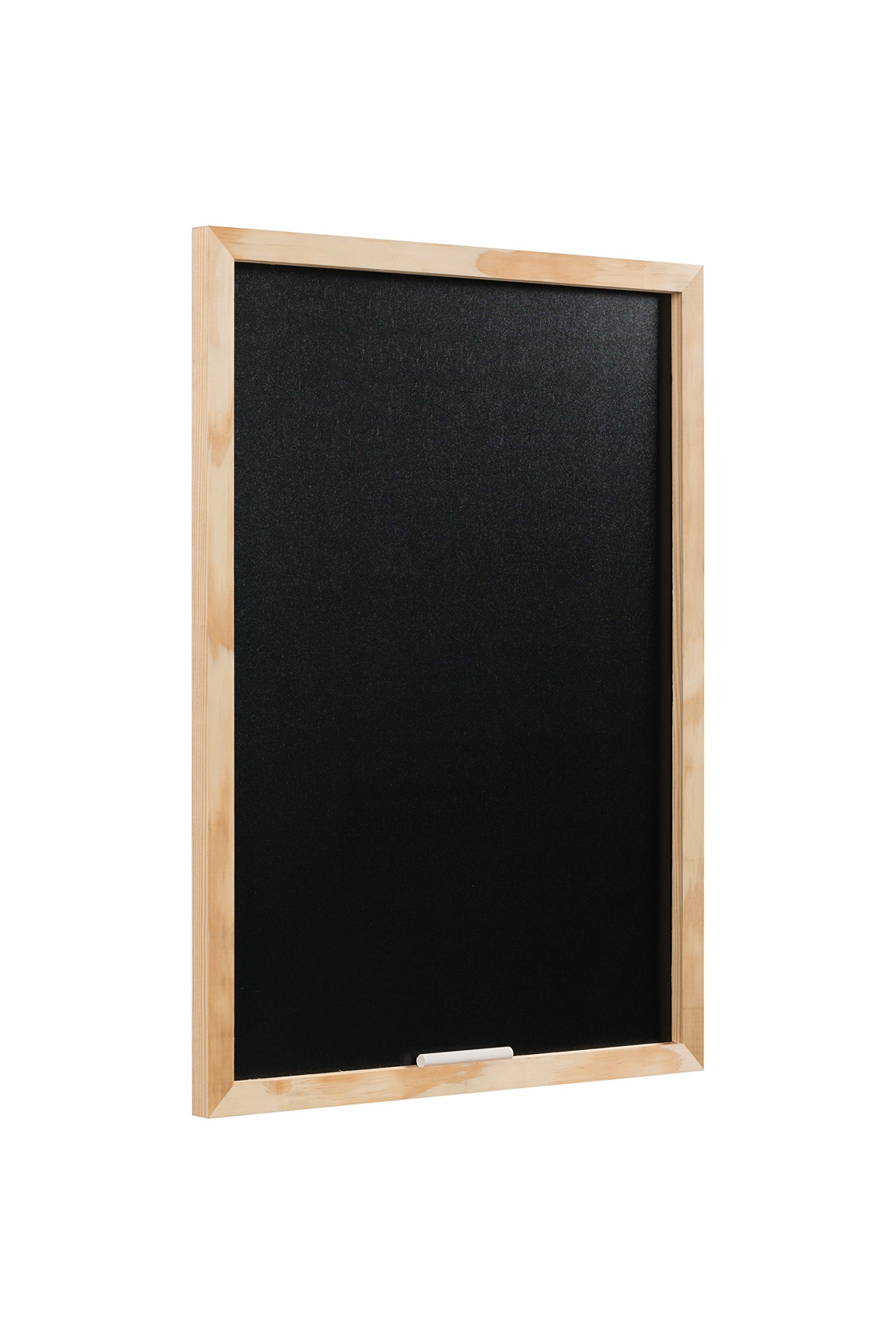 Tableau Noir Optimum Bi-Office - 90x60 Cm - Cadre Pin Naturel - Idéal Pour La Maison Et Le Bureau