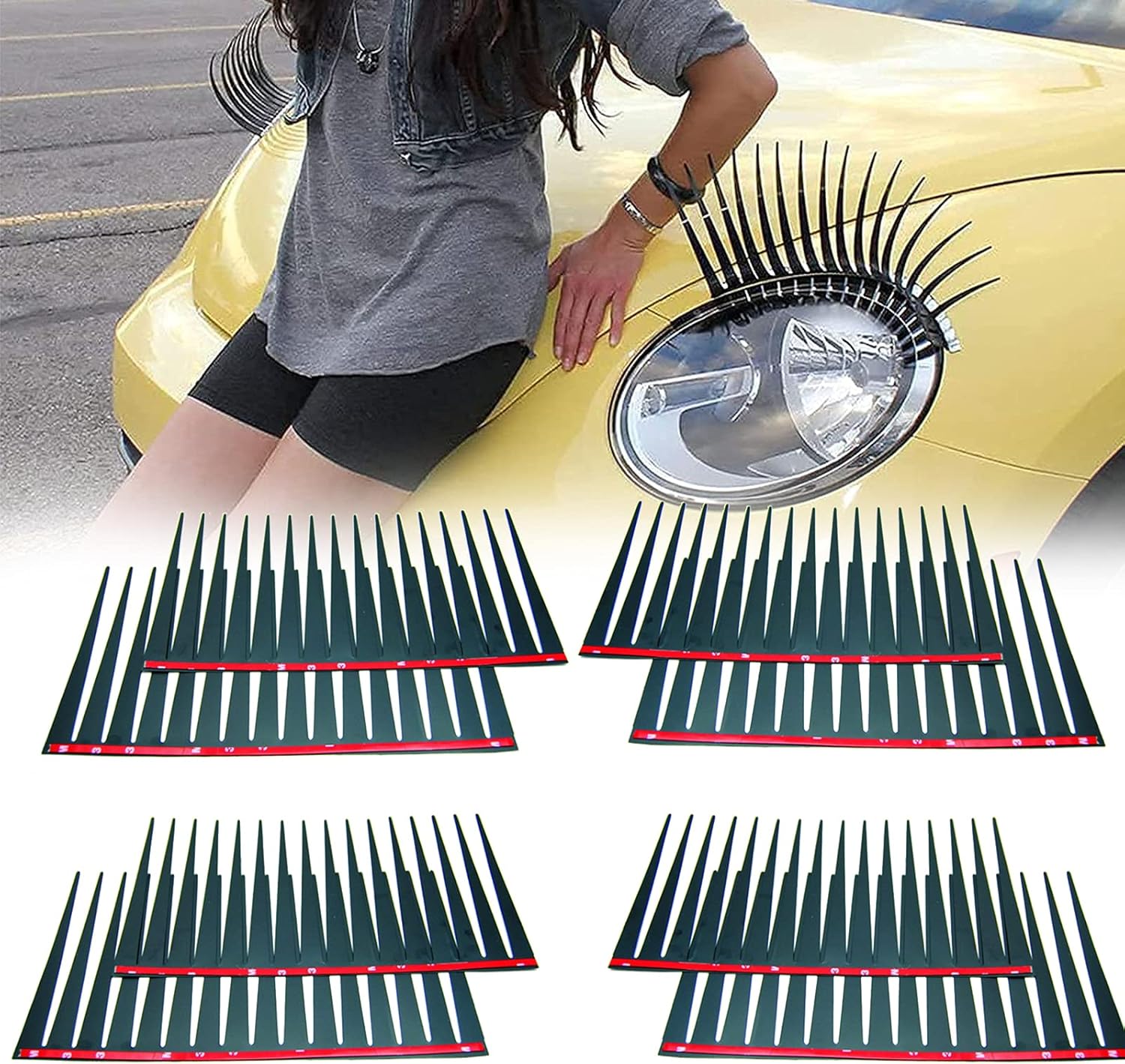Car Eyelashes for Headlights, Creative Car Headlight Sticker, Cute Car