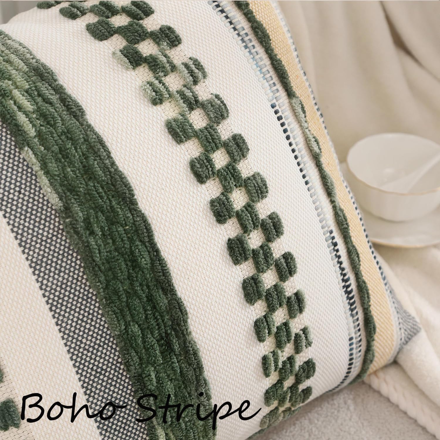 Tosleo Juego de 2 fundas de almohada decorativas de felpilla suave de 18 x 18 pulgadas, color verde