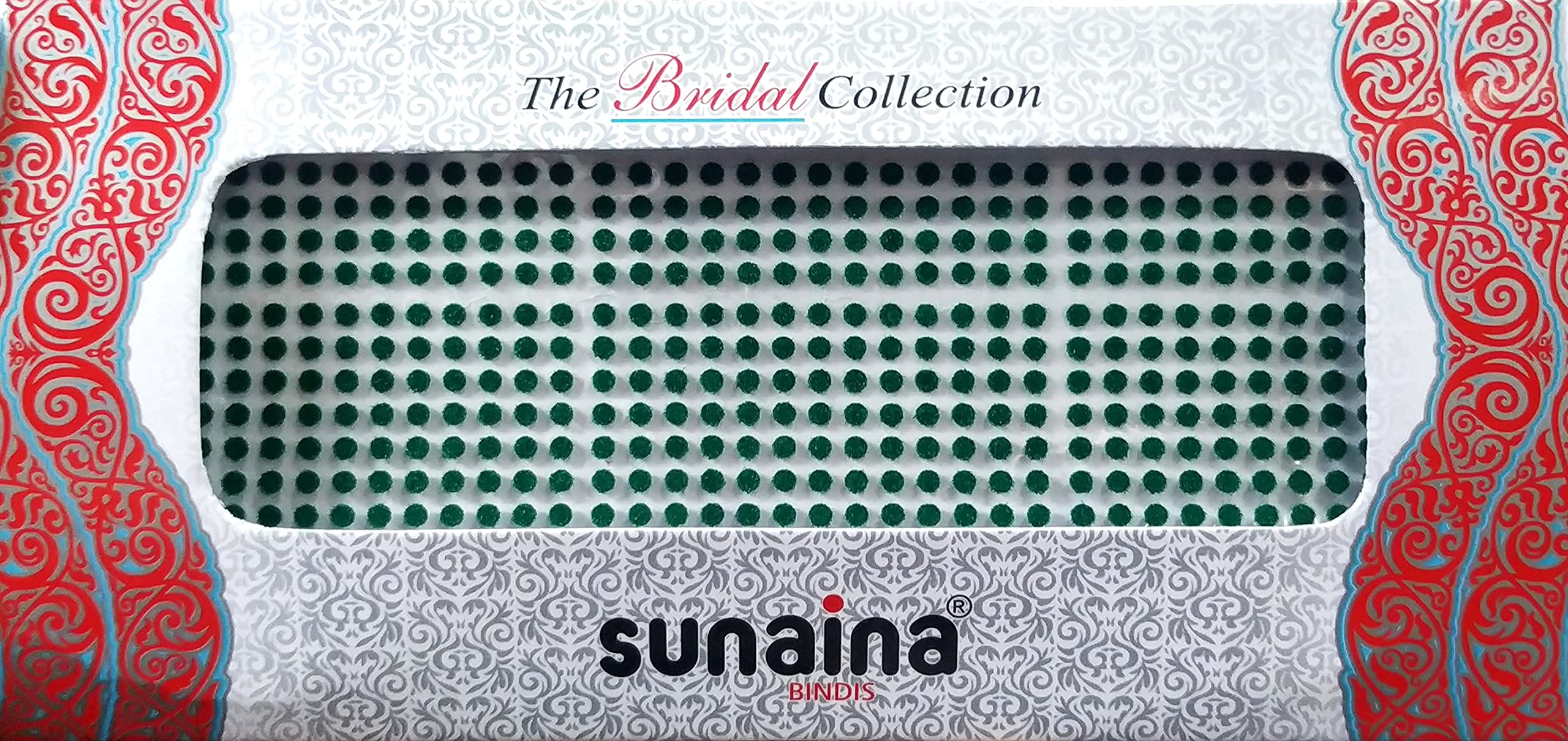 Sunaina Bridal Collection Green Bindi for Women (SSGBC7-2.5MM, DARK GREEN)