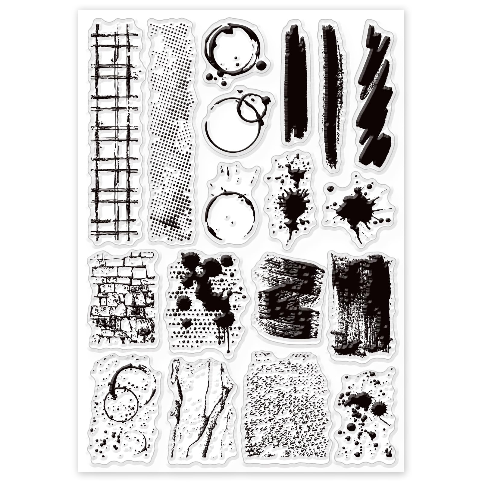 GLOBLELAND Timbri Trasparenti 21x14.8 cm Scrapbooking Sigilli in Silicone per Biglietti