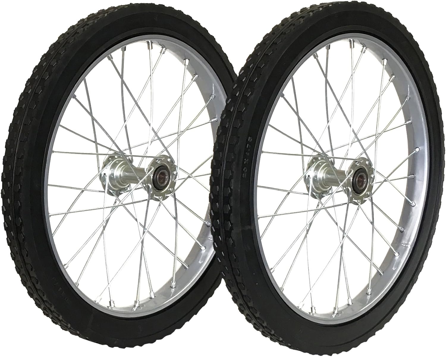 Cycle Heavy Duty Solid Rubber Cart Wheel and Axel