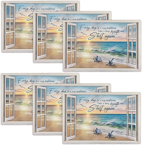 Miniatura 14 de Juego de 4 manteles individuales florales y colibríes, lavables, para decoración del hogar, fiesta, interior, cocina, comedor, 12 x 18 pulgadas