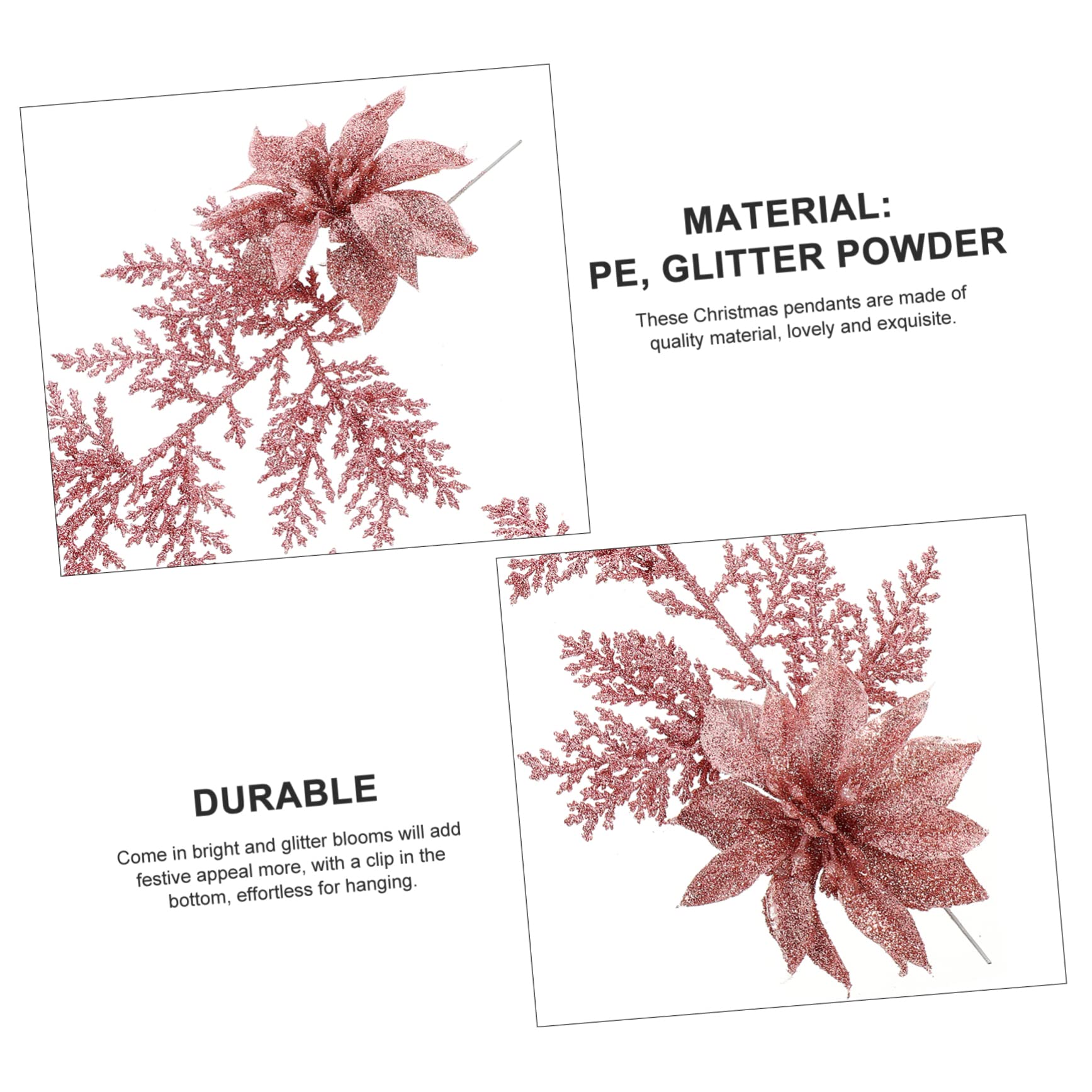 Zerodeko 3 Set Di Fiori Di Simulazione Di Natale Rami Di Pino Artificiali Fiori Finti Decorativi Forniture Per Alberi Festivi Per Decorazioni 6 Pezzi * 3