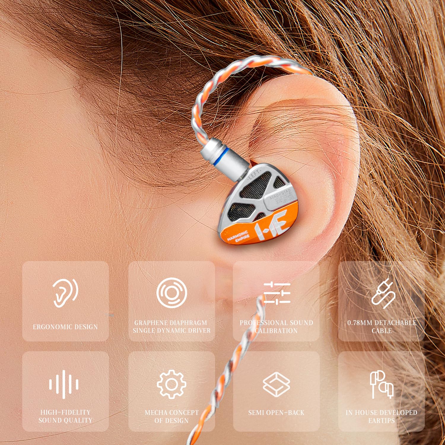 Auricolari in-ear cablati per musica e chiamate