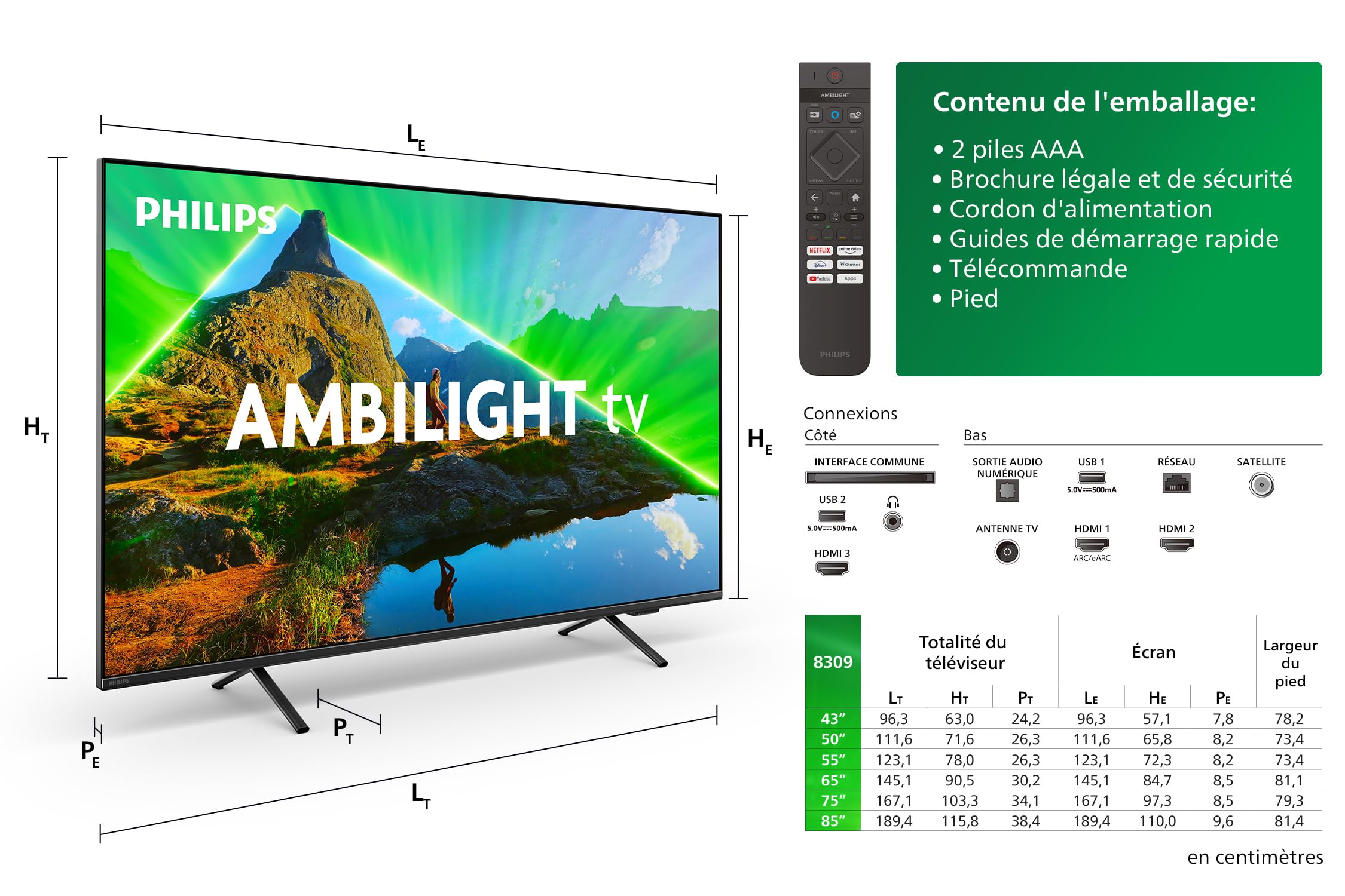 Philips 8000 series 50PUS8309/12 TV 12