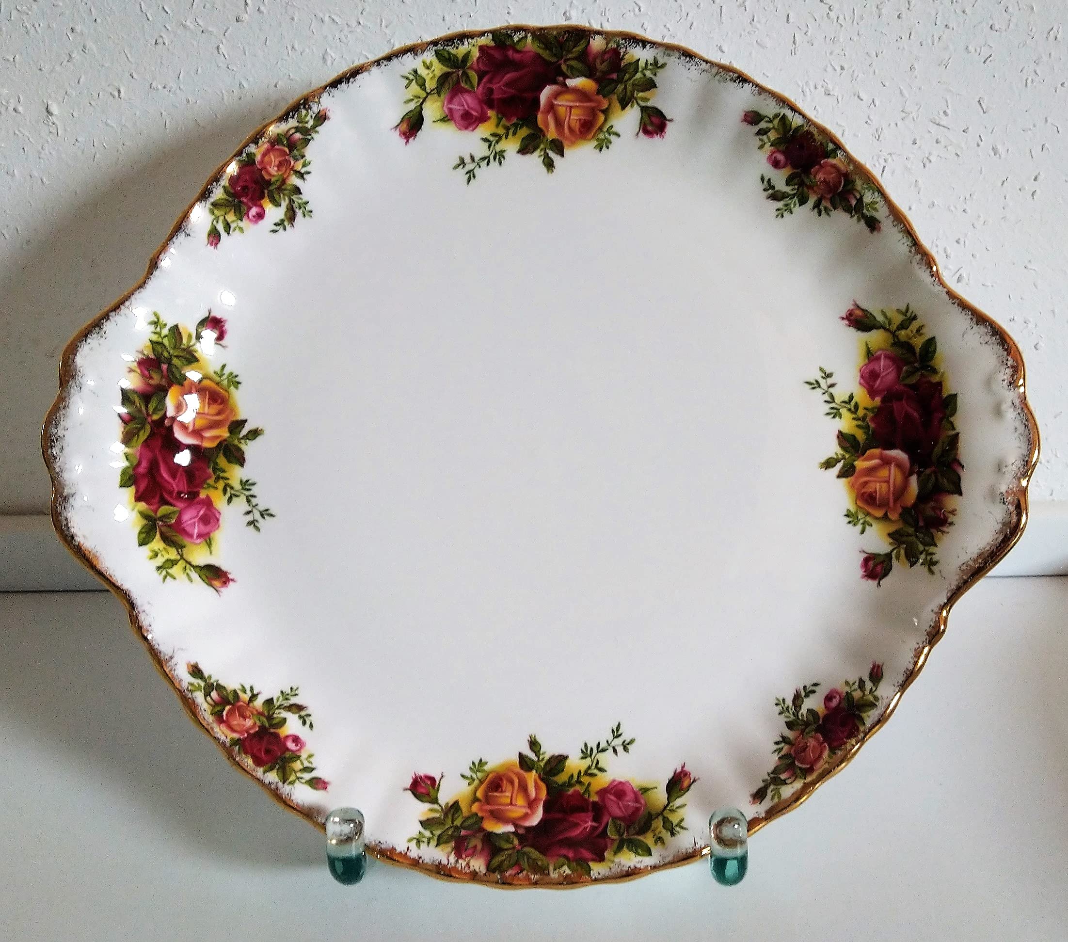 Royal Albert - Plato para tartas (23 cm), diseño de rosas