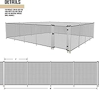 Vista 3 de TANG Valla de piscina para piscinas enterradas, valla de malla de seguridad extraíble, valla de patio, valla de jardín con postes de soporte, cerca