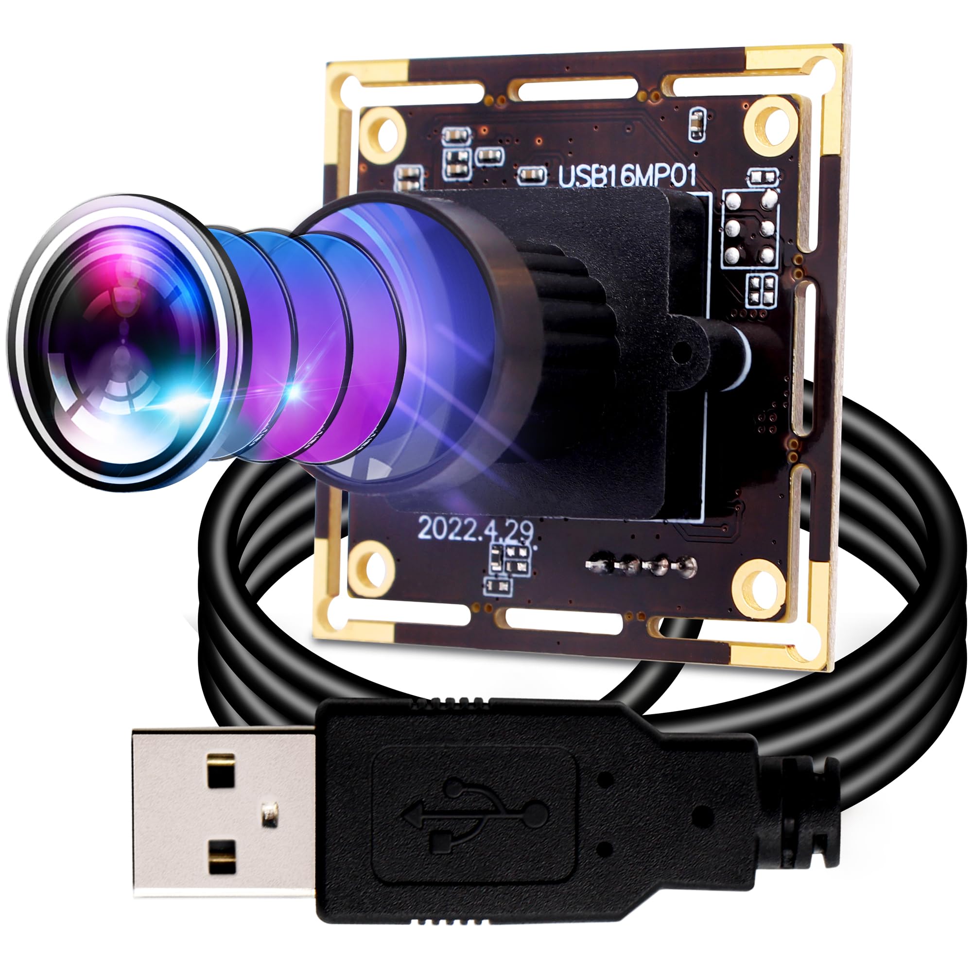 16MP USB Fisheye Camera Wide Angle PC Camera for Computer Raspberry Pi Mini UVC USB2.0 Webcam Board IMX298 USB Security Camera Module 3496p Lightburn Camera for Laptop(170degree Fisheye Lens)-image-25